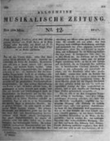 Allgemeine Musikalische Zeitung. 1817 no.12