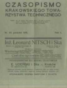 Czasopismo Krakowskiego Towarzystwa Technicznego. 1918 R.2 nr12