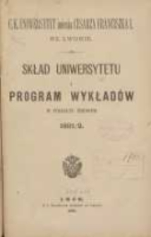 Skład Uniwersytetu i program wykładów w półroczu zimowem 1891/1892. C.K. Uniwersytet imienia Cesarza Franciszka I we Lwowie