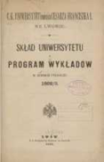 Skład Uniwersytetu i program wykładów w półroczu letniem 1892/1893. C.K. Uniwersytet imienia Cesarza Franciszka I we Lwowie
