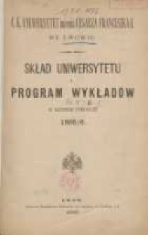 Skład Uniwersytetu i program wykładów w letniem półroczu 1895/1896. C.K Uniwersytet imienia Cesarza Franciszka I we Lwowie