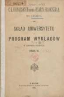 Skład Uniwersytetu i program wykładów w zimowem półroczu 1895/1896. Uniwersytet imienia Cesarza Franciszka I we Lwowie