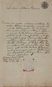 Konsens na pogrzeb Antoniny z Kałuckich Jaskulskiej 04.01.1786