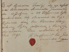 Konsens na pogrzeb Zakrzewskiej łowczańki gnieźnieńskiej 6 8bris 1797