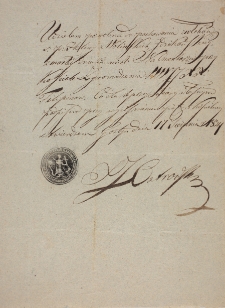 Pozwolenie na pochówek Heleny z Wolińskich Idzikowskiej 17.08.1834