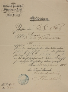 Metryka ślubu 24.02.1900