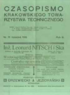 Czasopismo Krakowskiego Towarzystwa Technicznego. 1919 R.3 nr4
