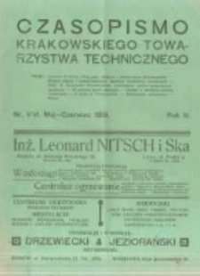 Czasopismo Krakowskiego Towarzystwa Technicznego. 1919 R.3 nr5-6