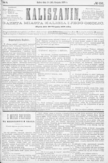 Kaliszanin: gazeta miasta Kalisza i jego okolic 1878.08.30 Nr68