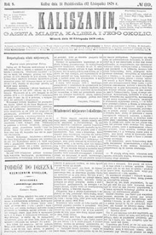 Kaliszanin: gazeta miasta Kalisza i jego okolic 1878.11.12 Nr89
