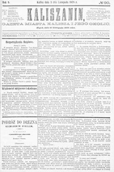 Kaliszanin: gazeta miasta Kalisza i jego okolic 1878.11.15 Nr90
