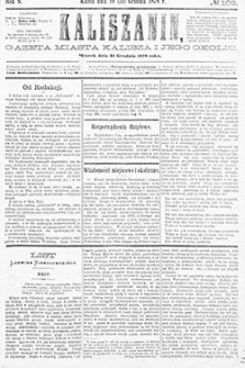 Kaliszanin: gazeta miasta Kalisza i jego okolic 1878.12.17 Nr99