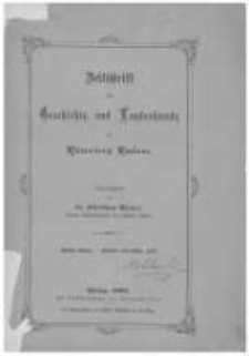 Zeitschrift f&uuml;r Geschichte und Landeskunde der Provinz Posen. 1883 Bd.2 Heft 2-3