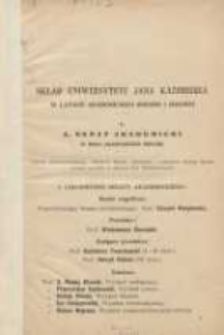 Skład Uniwersytetu Jana Kazimierza w latach akademickich 1925/1926, 1926/1927