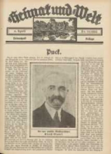 Heimat und Welt: Heimatpost: Beilage 1935.04.06 Nr14