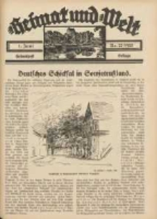 Heimat und Welt: Heimatpost: Beilage 1935.06.01 Nr22