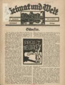 Heimat und Welt: Heimatpost: Beilage 1938.01.01 Nr1