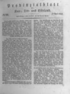 Provinzialblatt f&uuml;r Kur-, Liv- und Esthland. 1834.04.05 No14