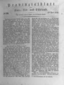Provinzialblatt f&uuml;r Kur-, Liv- und Esthland. 1834.04.19 No16