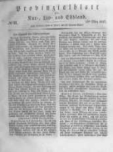 Provinzialblatt f&uuml;r Kur-, Liv- und Esthland. 1837.03.18 No11