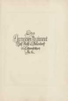 Das Grenadier-Regiment Graf Kleist von Nollendorf (1. Westpreusisches) Nr. 6 im Weltkriege