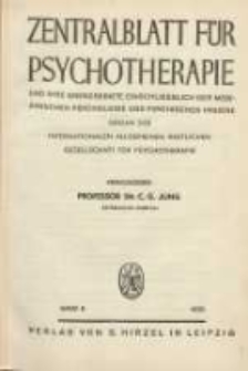 Zentralblatt für Psychotherapie: und ihre Grenzgebiete einschliesslich der medizinischen Psychologie und psychischen Hygiene: Organ der Allgemeinen Ärztlichen G eesellschaft für Psychotherapie 1935 Bd.8