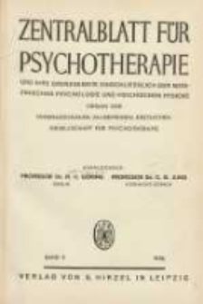 Zentralblatt für Psychotherapie: und ihre Grenzgebiete einschliesslich der medizinischen Psychologie und psychischen Hygiene: Organ der Allgemeinen Ärztlichen G eesellschaft für Psychotherapie 1936 Bd.9