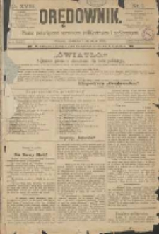 Orędownik: pismo poświęcone sprawom politycznym i sp&oacute;łecznym 1888.01.01 R.18 Nr1