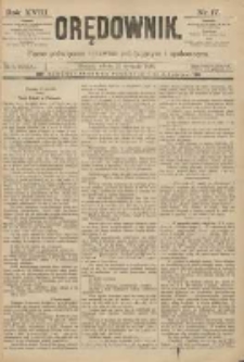 Orędownik: pismo poświęcone sprawom politycznym i spółecznym 1888.01.21 R.18 Nr17