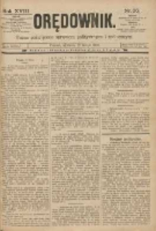 Orędownik: pismo poświęcone sprawom politycznym i spółecznym 1888.02.12 R.18 Nr35