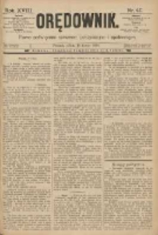 Orędownik: pismo poświęcone sprawom politycznym i spółecznym 1888.02.18 R.18 Nr40