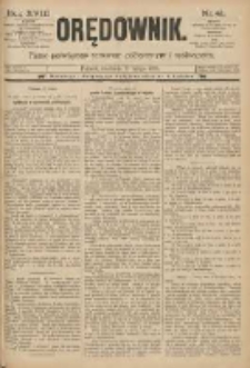 Orędownik: pismo poświęcone sprawom politycznym i spółecznym 1888.02.19 R.18 Nr41