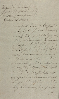 List w sprawie Handlu Molinarych 18.10.1820