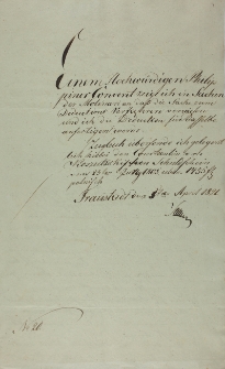 Kopia dokumentów przesłanych do Kongregacji św. Filipa Neri 17.03.1821