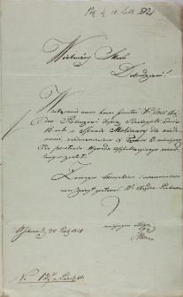 List do ks. proboszcza 30.10.1821