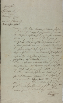 Informacja na temat apelacji w sprawie Handlu Molinarych 25.02.1822