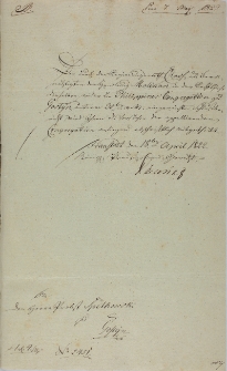 List do ks. proboszcza Szpetkowskiego 25.04.1822