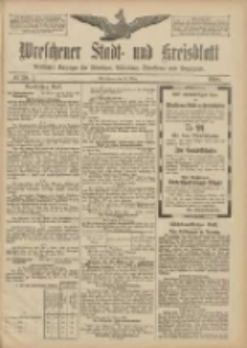 Wreschener Stadt und Kreisblatt: amtlicher Anzeiger für Wreschen, Miloslaw, Strzalkowo und Umgegend 1908.03.28 Nr38