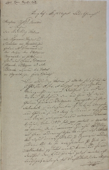 Dokument Michała Mycielskiego w sprawie Molinari 31.09.1823