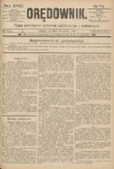 Orędownik: pismo poświęcone sprawom politycznym i spółecznym 1888.03.29 R.18 Nr74