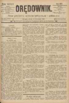 Orędownik: pismo poświęcone sprawom politycznym i sp&oacute;łecznym 1888.04.14 R.18 Nr87