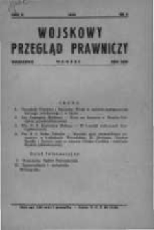 Wojskowy Przegląd Prawniczy: miesięcznik wydawany przez Departament Sprawiedliwości M. S. Wojsk. oraz Sekcję Prawniczą Towarzystwa Wiedzy Wojskowej. 1929 R.2 nr3
