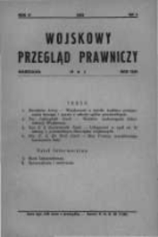 Wojskowy Przegląd Prawniczy: miesięcznik wydawany przez Departament Sprawiedliwości M. S. Wojsk. oraz Sekcję Prawniczą Towarzystwa Wiedzy Wojskowej. 1929 R.2 nr5