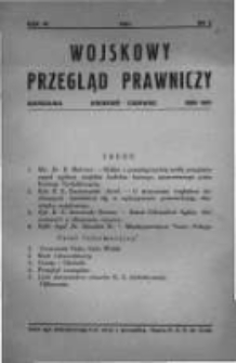 Wojskowy Przegląd Prawniczy: kwartalnik wydawany przez Departament Sprawiedliwości M. S. Wojsk. oraz Sekcję Prawniczą Towarzystwa Wiedzy Wojskowej. 1931 R.4 nr2