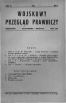 Wojskowy Przegląd Prawniczy: kwartalnik wydawany przez Departament Sprawiedliwości M. S. Wojsk. oraz Sekcję Prawniczą Towarzystwa Wiedzy Wojskowej. 1931 R.4 nr4