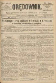 Orędownik: pismo poświęcone sprawom politycznym i spółecznym 1888.10.23 R.18 Nr244