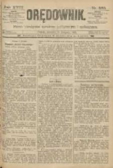 Orędownik: pismo poświęcone sprawom politycznym i spółecznym 1888.11.15 R.18 Nr263