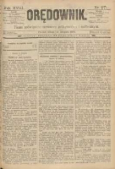 Orędownik: pismo poświęcone sprawom politycznym i sp&oacute;łecznym 1888.11.24 R.18 Nr271