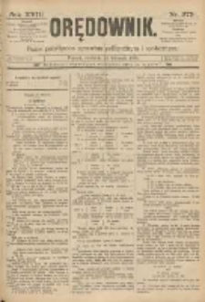 Orędownik: pismo poświęcone sprawom politycznym i spółecznym 1888.11.25 R.18 Nr272
