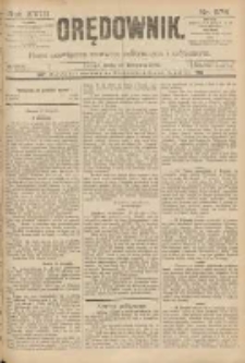 Orędownik: pismo poświęcone sprawom politycznym i spółecznym 1888.11.28 R.18 Nr274